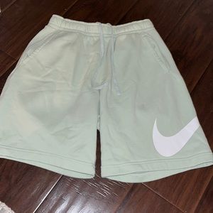 Mint Green Nike Sweat Shorts Small